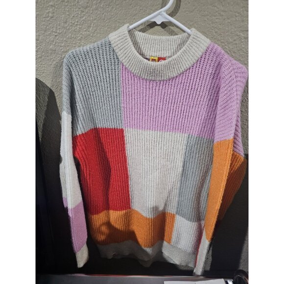 LEGO x Target Colorblock Wool Blend Sweater Small Longline Colorful Limited Rare - Picture 1 of 6